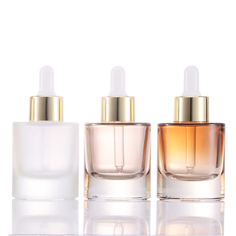 Luxury Skincare Packaging - Szklana butelka na olejek, mała, wysokiej